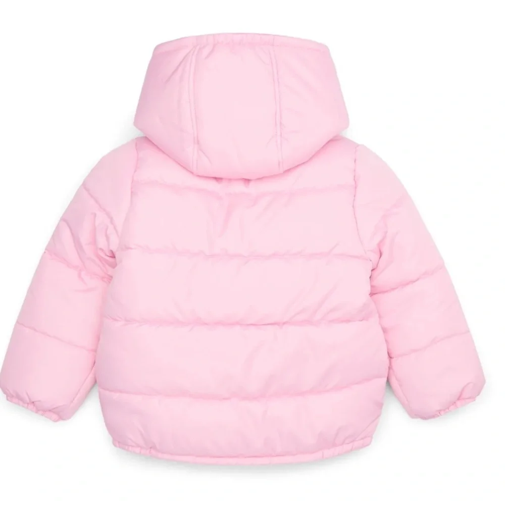 London Fog Pink Kids Puffer Jacket NEW XL 10-12 Hooded Full Zip
